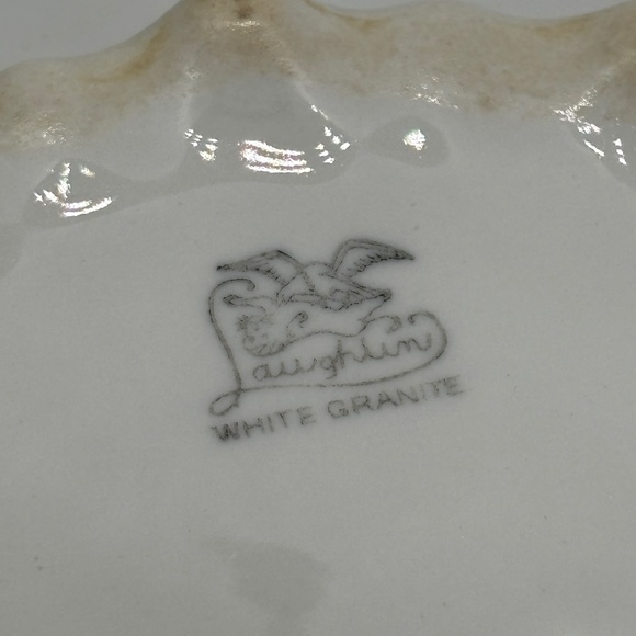 Antique Homer Laughlin, White Granite, Porcelain Covered Casserole, Transferware - Picture 15 of 16